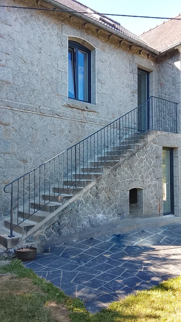 Rampe d'escalier forgée